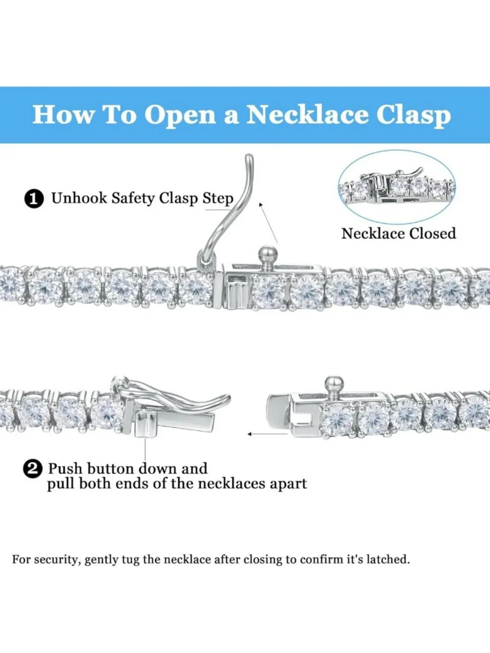 Classic 4mm CZ Tennis Necklace in 18K Gold Plated - Adjustable 16-24 Inches